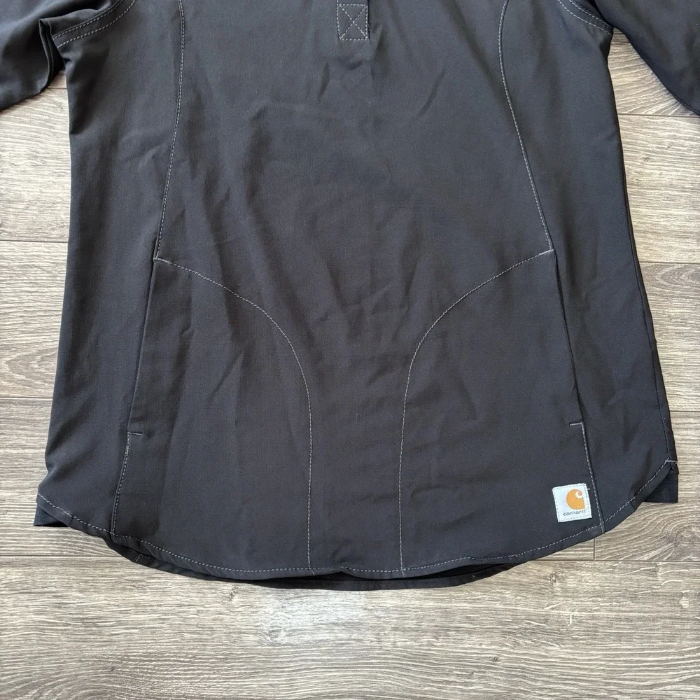 Carhartt Scrub Shirt Womens Small Force Crossflex‎ Convertible Sleeve Healthcare - Picture 3 of 16